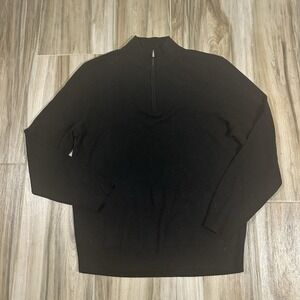 The Commons Cashmere 1/4 quarter‎ zip Sweater Black Size XL Casual Career